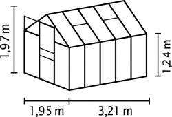 skleník VITAVIA TARGET 6200 PC 4 mm stříbrný
