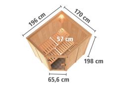 finská sauna KARIBU SIIRIN (71376)