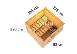 finská sauna KARIBU TORGE (86187) šedá